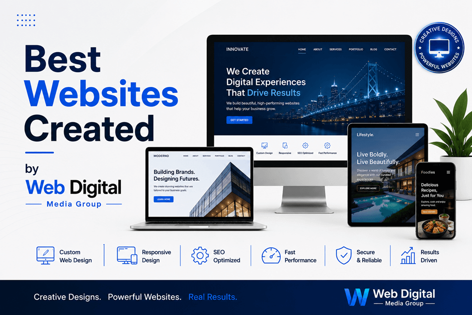 Best Websites Created by Web Digital Media Group